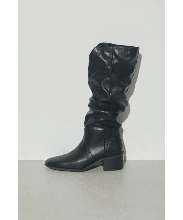 セール 50%OFF】BUNCHED LONG BOOTS(504991209) | ラグアジェム
