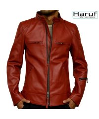 Haruf/ハルフ Haruf レザージャケット ライダースジャケット 革ジャン 本革 メンズ シングルライダース バイクジャケット カウレザー UK3MAR/504992408