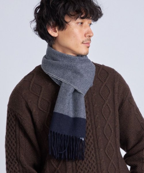 予約 Ships Any 2トーン カシミヤ マフラー シップス エニィ メンズ Ships Any Mens D Fashion