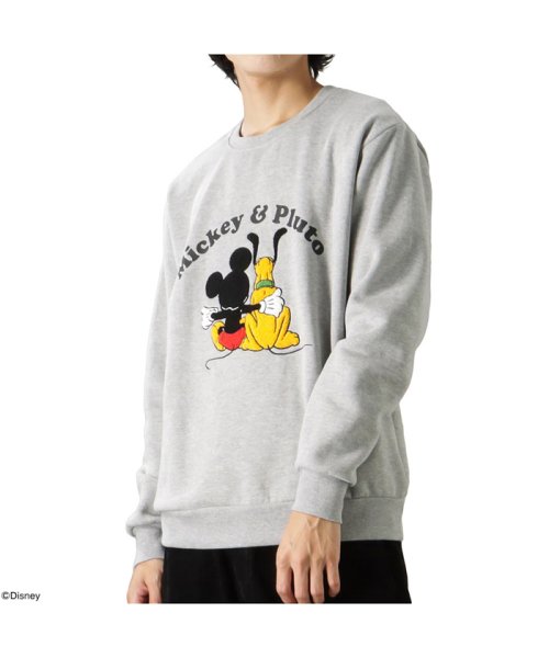 Disney ミッキー プルート サガラ刺繍トレーナー マックハウス メンズ Mac House Men D Fashion