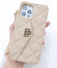 Lace Ladies/レースレディース Lace Ladies チェーンストラップポケット付シリコンキルティングiPhoneケース/504995501