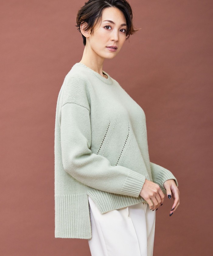 BEIGE, ベイジ 2023年 ドッキングニット HOLLY ホワイト系 4 セール】【VERY11月号掲載】LIART / クルーネックニット