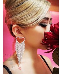 bombshell/ボムシェル bombshell アクセサリー ハート フリンジ ラインストーン ピアス シルバー ビジュー スタッドピアス ダンス衣装 ダンサー ビッグ bom/504994592