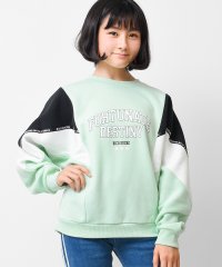 RiCO SUCRE/リコ シュクレ RiCO SUCRE 裏起毛袖シェブロン切り替えカレッジロゴトレーナー/504997732
