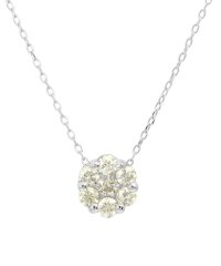 JEWELRY SELECTION/K18ゴールド 天然ダイヤモンド 計0.2ct セブンストーン ネックレス 【K18WG ホワイトゴールド】/504998278