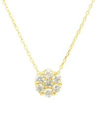 JEWELRY SELECTION/K18ゴールド 天然ダイヤモンド 計0.2ct セブンストーン ネックレス 【K18YG イエローゴールド】/504998280