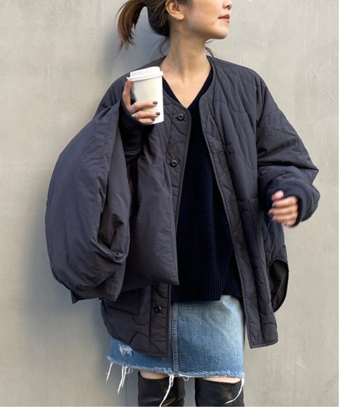 HAKUU/ハクウ】 別注 QUILT JK WITH DOWN HOOD ブルゾン HAKUU/ハクウ】 別注 QUILT JK WITH DOWN HOOD ブルゾン
