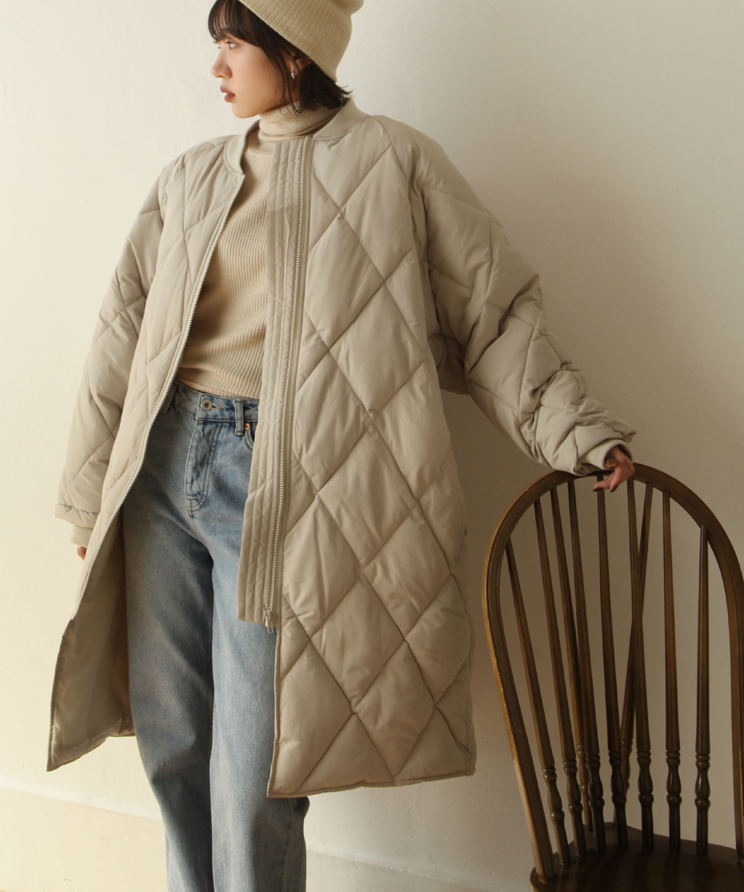 チルファー CHILLFAR ロング丈ダイヤキルトコート(505002273 チルファー CHILLFAR ロング丈ダイヤキルトコート(505002273