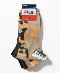 FILA socks Mens/カモフラ柄 アンクルソックス 3足組 メンズ/504948941