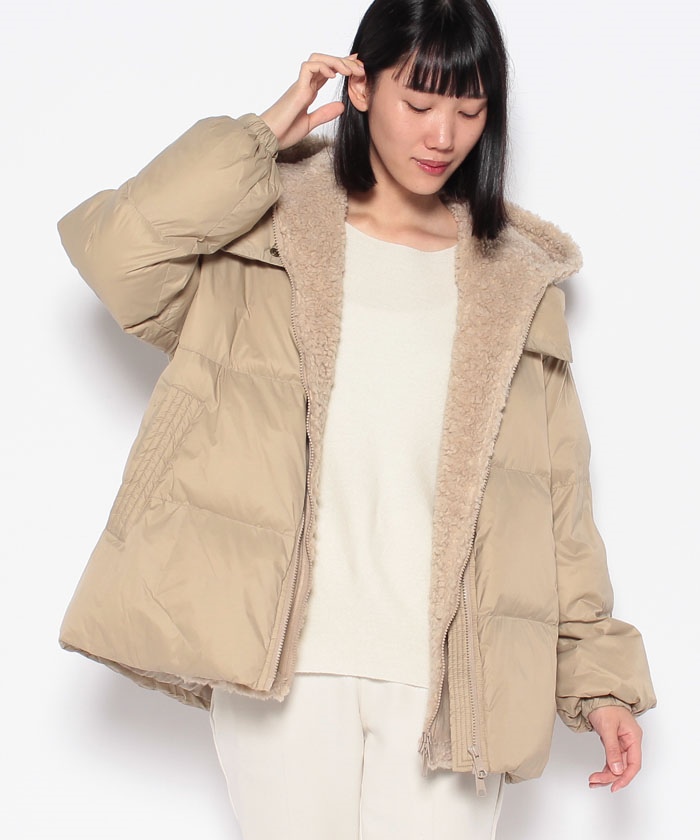 【爆売り！】 セール 10%OFF】ルーニィ LOUNIE フェイクムートン切替ショート ジャケット・アウター