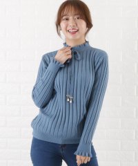 Lace Ladies/レースレディース Lace Ladies フリルハイネックリブニット/505008160