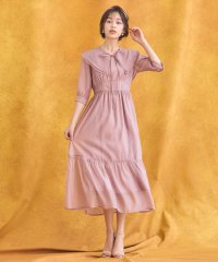 DRESS+/ドレスプラス DRESS+ ワンピース シアー素材 ケープ付き ミモレ丈/505009233