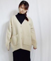 ARGO TOKYO/Logo Embroidery Knit Cardigan 25037　ロゴ刺繍ニットカーデイガン　ニットカーデイガン　カーデイガン　ニット　羽織　ニットアウタ/505010621