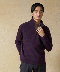 J.PRESS MENS/【Cash Lamb's Wool】ケーブルハーフジップ ニット/505013636