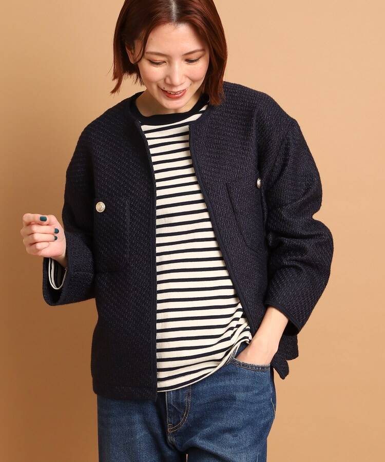 セール 40%OFF】ツィードクルーネックジャケット<S~L>(505015095