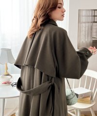 Classical Elf/クラシカルエルフ Classical Elf 360度上品魅せ。2wayスタンドカラーボリュームスリーブニットモッサトレンチコート/505011675