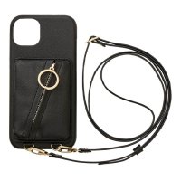 MAELYS LOUNA/【iPhone14 Plus ケース】Clutch Ring Case (black)/505014083