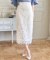 tocco closet/トッコクローゼット tocco closet 【S・Mサイズ展開】カットワークフラワーレース刺繍タイトスカート/505008457