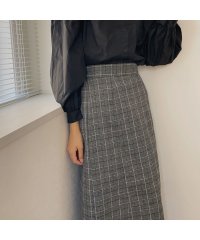 LAUIR/ラウアー LAUIR ハイウエストチェックペンシルスカート/505018318