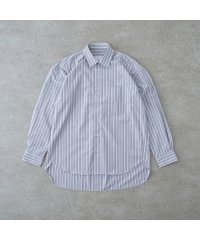 BRICK＆SONS/リラックスバックプリーツシャツ<ライトグレーストライプ>/505019919