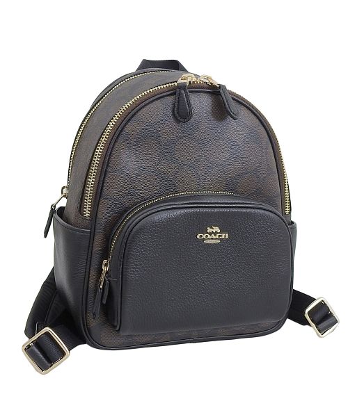 Coach black 2025 and white backpack
