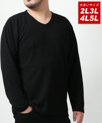 MARUKAWA/大きいサイズ 2L 3L 4L 5L フェイクレイヤードTシャツ 【キーヘンリーネック/Vネック】 メンズ 長袖 Tシャツ ロンT インナー 無地/505020361