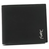 SAINT LAURENT/サンローラン SAINT LAURENT 二つ折り財布 タイニーカサンドラ ブラック メンズ SAINT LAURENT PARIS 607727 1JB0E /505021493