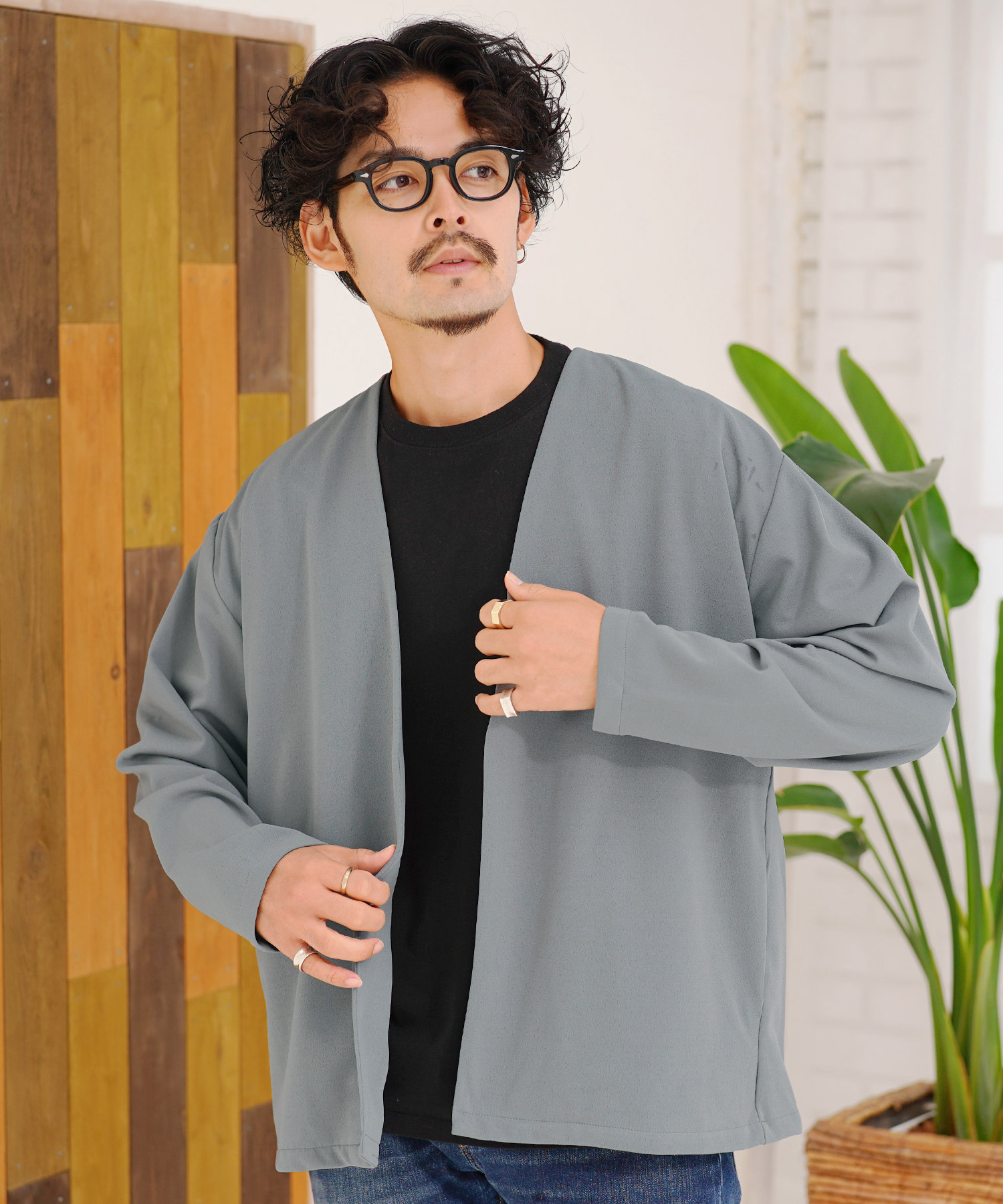 ジギーズショップ JIGGYS SHOP カットジョーゼット ノーカラー ジギーズショップ JIGGYS SHOP カットジョーゼット ノーカラー