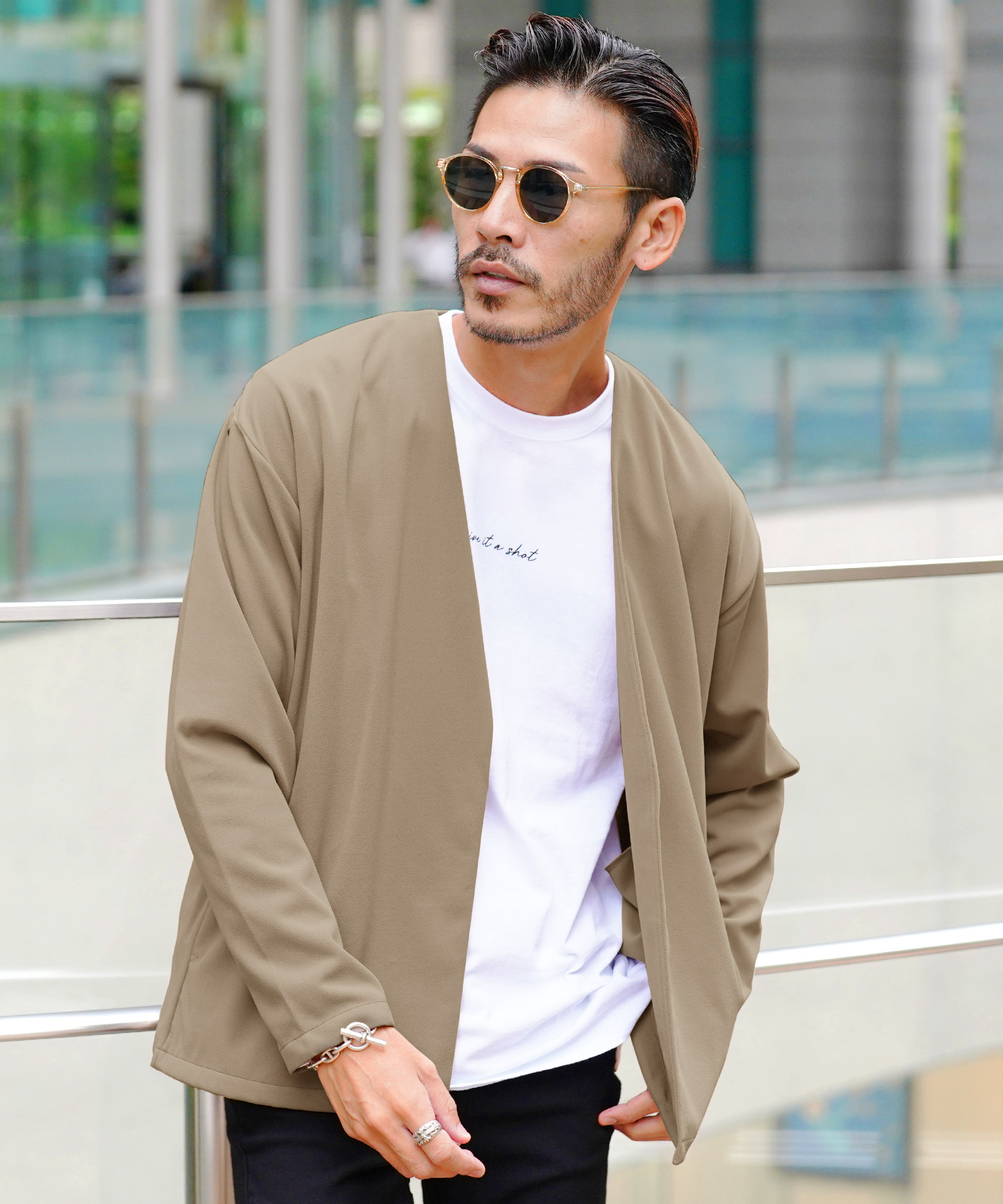 ジギーズショップ JIGGYS SHOP カットジョーゼット ノーカラー ジギーズショップ JIGGYS SHOP カットジョーゼット ノーカラー