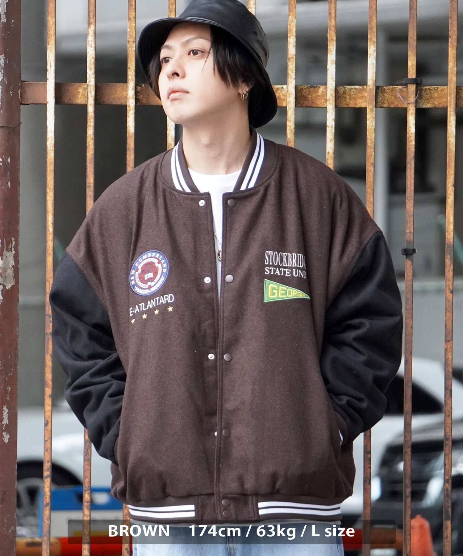ワンフォークロージング 1111clothing 中綿 スタジャン メンズ ワンフォークロージング 1111clothing 中綿 スタジャン メンズ