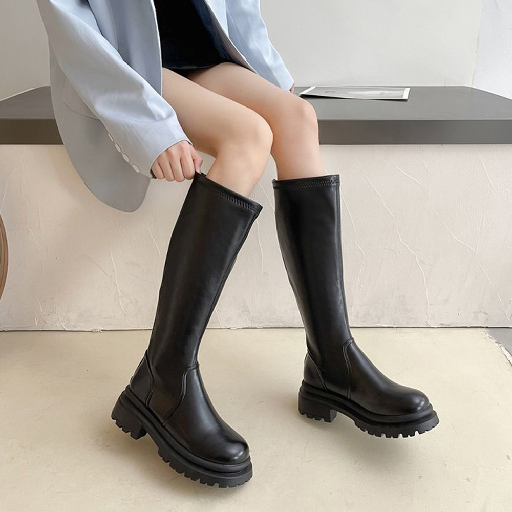 クーポン】【セール15%OFF】ロングブーツ 厚底ブーツ レディース韓国
