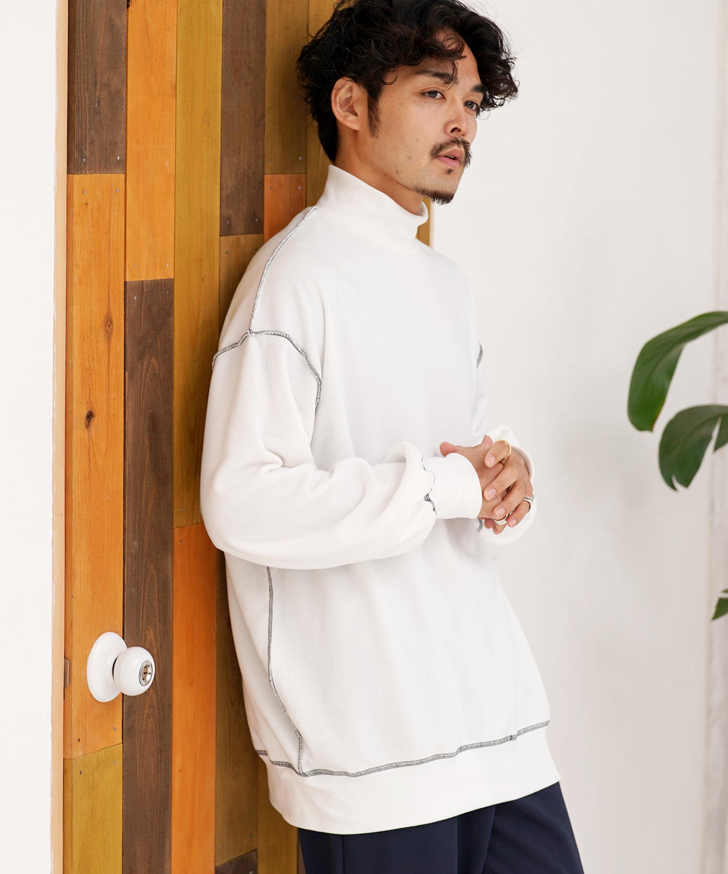 ジギーズショップ JIGGYS SHOP 裏縫製モックネックトレーナー