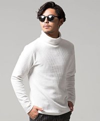 CavariA/CavariA キルティング千鳥柄タートルネック長袖Tシャツ タートル/505032554