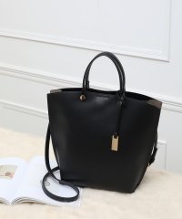 MERCURYDUO（BAG）/マーキュリーデュオ MERCURYDUO 配色軽量ラージトートバッグチャーム付き/505032697