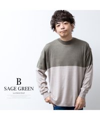  GENELESS/ジェネレス GENELESS ニット メンズ アンサンブル 2枚セット tシャツ 長袖 ハイゲージ メンズニット インナー セット/505037165