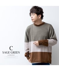  GENELESS/ジェネレス GENELESS ニット メンズ アンサンブル 2枚セット tシャツ 長袖 ハイゲージ メンズニット インナー セット/505037165