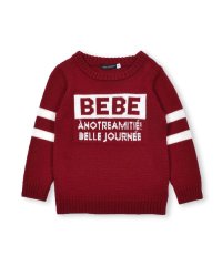 BeBe/ロゴ ジャガード ウォッシャブル ニット プルオーバー (100~150cm)/505025388