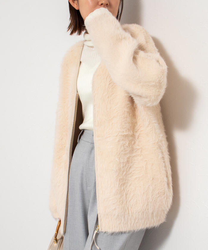 セール 30%OFF】フェザーヤーンZipカーディガン(505015115