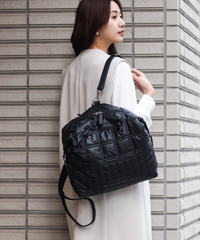 セール 40%OFF】【3WAY】キルティングデザイントートバッグ