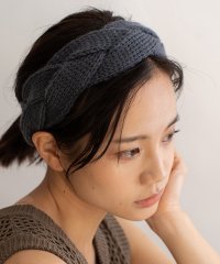 VitaFelice/ニット編み込みヘアバンド【aroco/アロコ】 幅広 ヘアターバン レディース ターバン風 ヘアアクセサリー 無地 クロス ツイスト 編み込み メッシュ ワイド/505042956