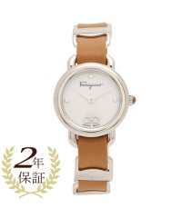 FERRAGAMO/フェラガモ 時計 レディース バリナ 22mm クォーツ ホワイト ブラウン FERRAGAMO SFHT01222 レザー/505052156