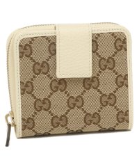 GUCCI/グッチ アウトレット 二つ折り財布 GGキャンバス ベージュ ホワイト レディース GUCCI 346056 KY9LG 9780/505052166