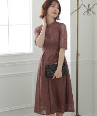 PourVous/プールヴー PourVous 結婚式刺繍レース七分袖&ロング大きいサイズフォーマル ワンピース パーティードレス 20代 30代 40代/504438424