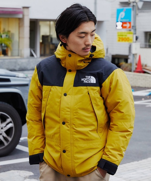 THE NORTH FACE ダウンジャケット/ダウンベスト L 黄x黒 - ダウン