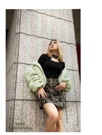bombshell/ボムシェル bombshell 長袖カットソー チョーカー オープンバスト 長袖 リブカットソー トップス セクシー 韓国ファッション インポート ギャル スト/505056054