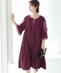 PourVous/プールヴー PourVous 結婚式パーティードレスマタニティ七分袖&ミモレ丈大きいサイズフォーマル ワンピース 20代 30代 40代/505058063
