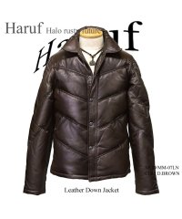 Haruf/ハルフ Haruf 本革 ダウンジャケット ダウンコート レザージャケット 革ジャン シングルライダースジャケット メンズ 秋冬 MM07L/505058665