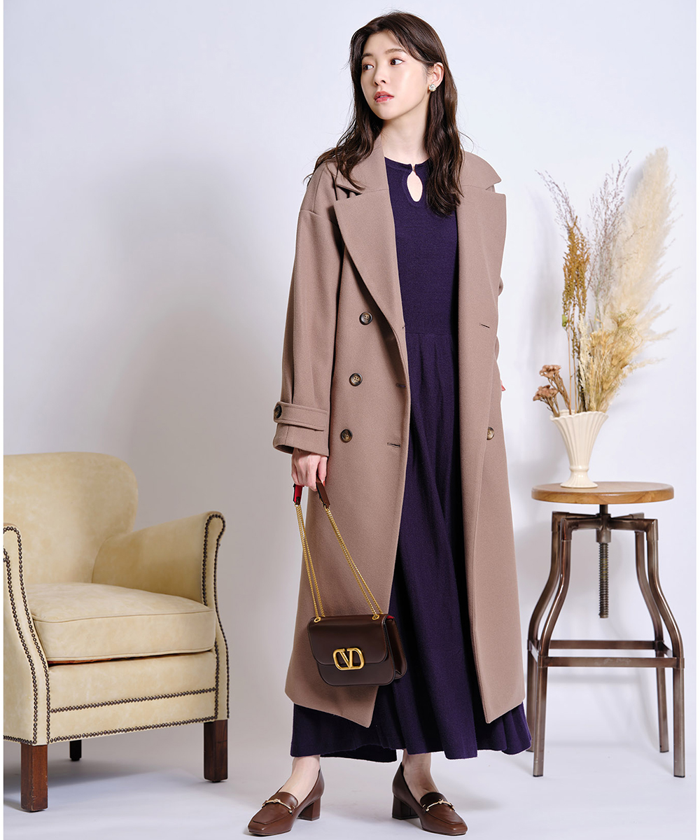 tocco 起毛スキンチェックトレンチコート（セール 50%OFFトッコ