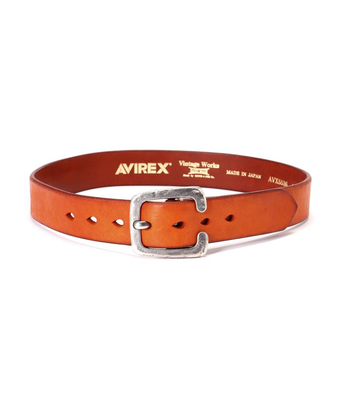 ホットセール 口コミ AVIREX×VINTAGE WORKS》 Wネーム Cバックル/ベルト(505059246 小物