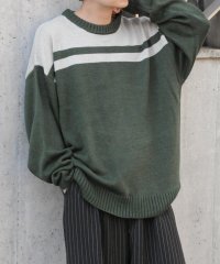 Nilway/クルーネック配色ラインボーダーニット/505059410